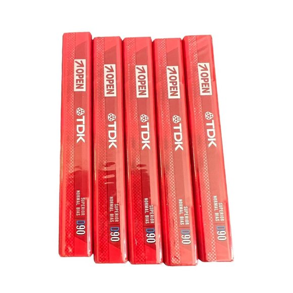 TDK D90 High Superior Normal Bias Blank Cassette Tapes Lot of 5 - Picture 5 of 7